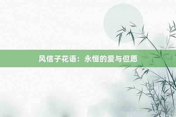 风信子花语：永恒的爱与但愿